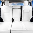 thumbnail image 4 of FH Group 2020-2024 Tesla Model Y Faux Leather Custom Fit Rear Seat Covers Solid White, 4 of 4