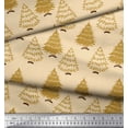 thumbnail image 3 of Soimoi Crepe Silk Fabric Christmas Tree Block Print Fabric by The Yard 42 Inch Wide, 3 of 3
