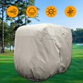thumbnail image 3 of 2-Passenger Golf Cart Cover Water Zipper 108x48x66'' Protection Rain Khaki, 3 of 8