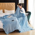 thumbnail image 4 of Dvkptbk Woolen Blanket Multifunctional Cover Blanket Napping Blanket Flannel Blanket Napping Blanket Breathable Premium Soft Comfortable Machine Washable Blanket for All Season Bedding, 4 of 6