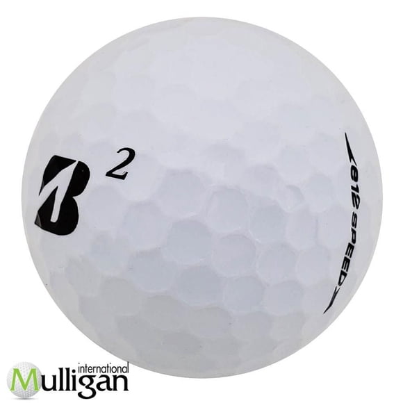 Mulligan - 12 balles de golf récupérées Bridgestone e12 Speed (B) 4A, Blanc