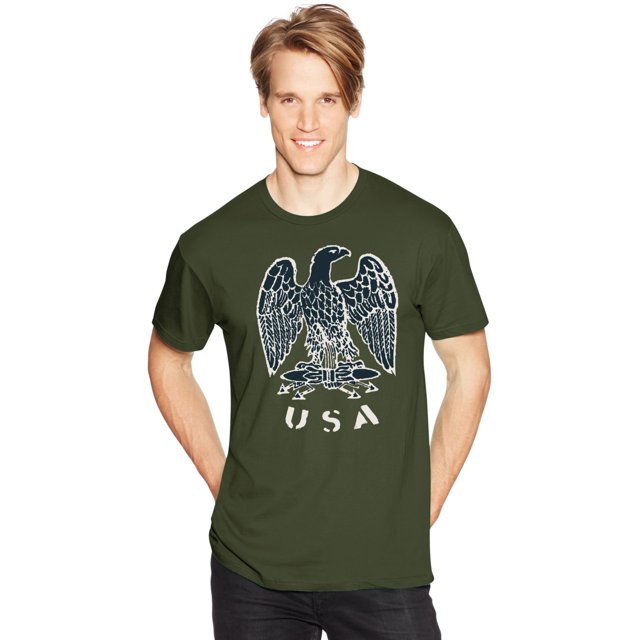 Hanes T-Shirt Graphique pour Hommes, P, Noir Chiné