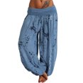 thumbnail image 1 of Pantalons pour Femmes Décontractés Été Femmes Dames Imprimé Bande Largeur Jambe Ample Pantalons Décontractés Femmes Pantalons Amples pour Femmes Été Pantalons Été Femmes Pantalons Décontractés Femmes Pantalons Décontractés Femmes Décontractés, 1 of 6