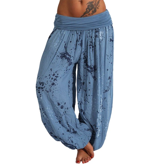 Pantalons pour Femmes Décontractés Été Femmes Dames Imprimé Bande Largeur Jambe Ample Pantalons Décontractés Femmes Pantalons Amples pour Femmes Été Pantalons Été Femmes Pantalons Décontractés Femmes Pantalons Décontractés Femmes Décontractés