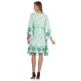 thumbnail image 4 of Bimba Printed Caftan Gown Maxi Robe Dress For Women Beachwear Short Swimsuit Cover Up, 4 of 7