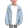 thumbnail image 1 of Sunnyoo Tween Girls Sun Protection Lightweight Outerwear Loose Fit Zipper Jacket, Sizes 2-16, 1 of 8