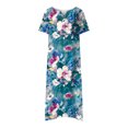 thumbnail image 3 of Cameland Robe d'Été pour Femme Décontractée à Col en V avec Boutons, Manches Courtes, Imprimée, Coupe Évasée, avec Poche, 3 of 4