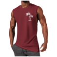thumbnail image 1 of Ramiter Débardeur pour Homme Homme Sans Manches Débardeurs de Gym Course Entraînement Musculation Chandails Vin,m, 1 of 4