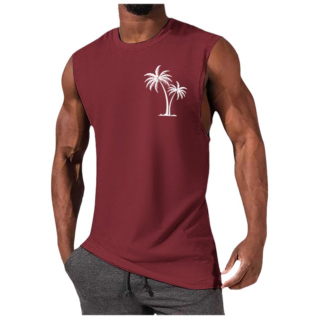 Ramiter Débardeur pour Homme Homme Sans Manches Débardeurs de Gym Course Entraînement Musculation Chandails Vin,m