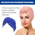 thumbnail image 3 of Turban à Nœud Hijab Ethnique Tuque Uni Couleur Unie Mode Couleur Mode Foulard Ajustable Couvre-Chef Accessoires de Coiffure Perte Bonnet Casquettes Bleu Royal, 3 of 6