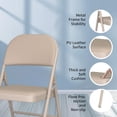thumbnail image 3 of YLGJ Metal Folding Chairs Set of 2, PU Padded Stackable Gray, 3 of 6