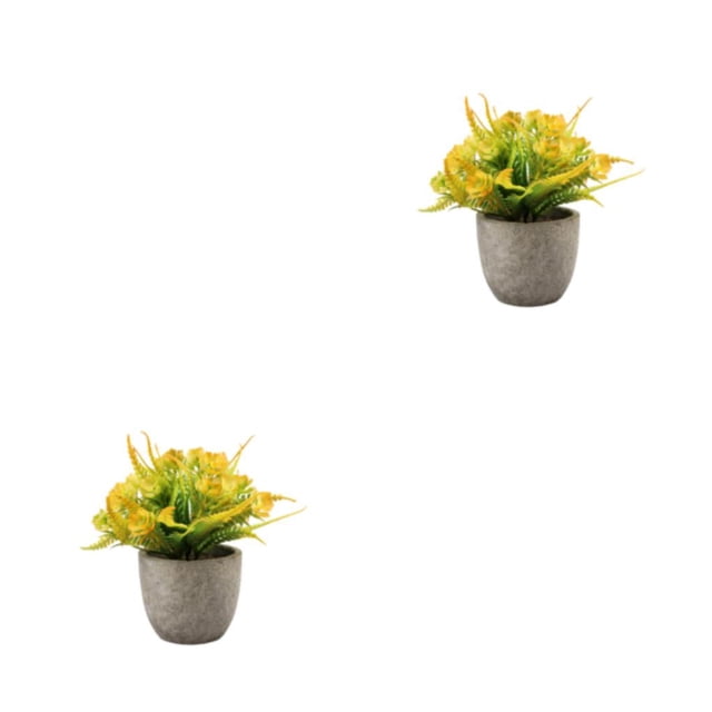 Redempat Plastic Easy To Clean Artificial Succulent Realistic Appearance Long-lasting Durability Eco-friendly orange rose 2Set