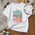 thumbnail image 2 of MEZZALL T-Shirts Multicolores Décontractés pour Enfants à Motif de Lettres Imprimé, Col Rond, Manches Courtes, Blanc, 140, 2 of 6
