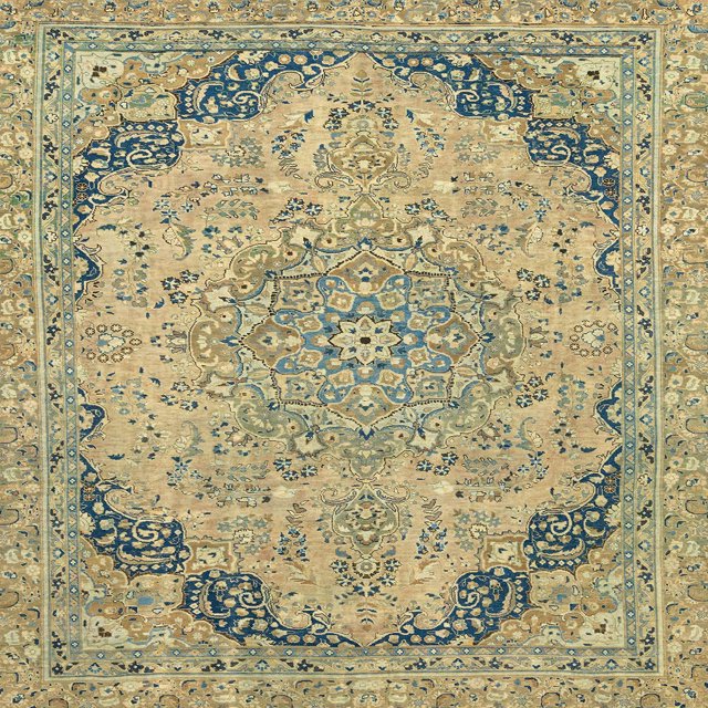 Ahgly Company Tapis d'Intérieur Carrés Abstraits Vert Foncé Tapis de Zone Abstraits, 5 Pieds Carré