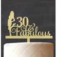 thumbnail image 3 of 30 Fabulous Custom Birthday Cake Topper Personalized Rustic Wooden Cake Topper Cake Decoration 6-7 Inches Wide, 3 of 3