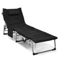 thumbnail image 2 of Topbuy Patiojoy 4-Level Oversize Folding Chaise Lounge - Set of 1, Black, Breathable Fabric and Anti-slip Footpads, 2 of 8