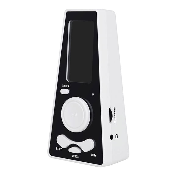 fastboy Métronome Numérique avec Minuterie Volume Universel Tempo Réglable Électronique Métronome Batterie pour Piano à Guitare Violon Blanc
