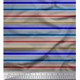 thumbnail image 1 of Soimoi Velvet Fabric Horizontal Stripe Print Fabric by The Yard 58 Inch Wide, 1 of 5