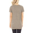 thumbnail image 3 of Birdeem T-Shirt Blouse à Manches Courtes à Col en V Uni pour Femmes, Coupe Ample, 3 of 12