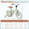 thumbnail image 3 of Costway 12" Kids Bike with Adjustable Saddle Handlebar Removable Training Wheels Handbrake Green, 3 of 10