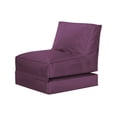 thumbnail image 1 of Gouchee Home Twist Brava Purple Bean Bag Chair – Water-Repellent Polyester Oxford Fabric with Polystyrene Bead Filling, Suitable for Adults and Teens, Convertible Seating for Living Room or Dorm, 1 of 9