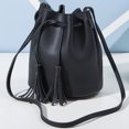 thumbnail image 3 of Bucket Bag Fashion Drawstring Tassel Vintage Crossbody Bag Shoulder Purse, 3 of 8