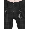 thumbnail image 2 of DYMADE Pantalon Décontracté pour Femme à Carreaux Gothique Ajusté Taille Haute, 2 of 4