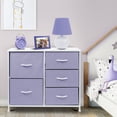thumbnail image 2 of 5 Drawers Chest Dresser - Purple, 2 of 9
