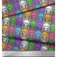 thumbnail image 3 of Soimoi Rayon Fabric Skull Halloween Print Fabric by Yard 56 Inch Wide, 3 of 3