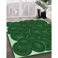 thumbnail image 3 of Ahgly Tapis d'Intérieur Lavable en Machine Carré Vert Émeraude Profond, 5 Pieds Carré, 3 of 7