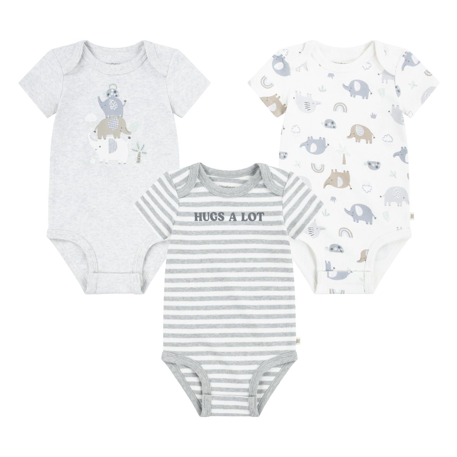 Huggies Baby Boys' Layette 3-Pack Ultra Soft Bodysuits