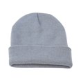 thumbnail image 2 of Bérets à Moins de 5 $ Gris Unisexe Bonnet Tricoté Automne et Hiver Couple Simple Bonnet à Enfiler, 2 of 8
