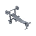 thumbnail image 3 of HILABEE 1/20 Exercise Equipment Model Gym Equipment Model Diorama Model Train Layout Bench barbell rack, 3 of 9