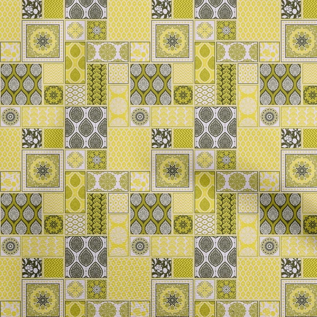 oneOone Polyester Spandex Olive Vert Tissu Patchwork Matière de Robe Tissu Imprimé Tissu au Yard 56 Pouces Wide-OC