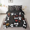 thumbnail image 2 of YST Dog Paws Print 7-Piece Animal Theme Comforter Set, Cartoon Bone Bedding for Kids, Queen, 2 of 4