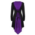 thumbnail image 5 of IROINID Manteau Long Confortable pour Femme, Pardessus à Couleurs Contrastantes, Manches Longues, Vêtement d'Extérieur, Violet, 5 of 5