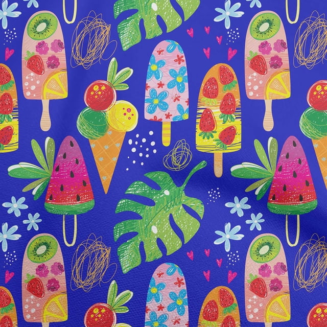 oneOone Polyester Spandex Royal Blue Fabric Texture Craft Projects Decor Fabric Printed By The Yard 56 Inch Wide-US