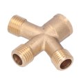 thumbnail image 4 of Hose Splitter,Cross Hose Splitter Garden Brass Cross Adapter Pipe Fittings Enhanced Durability, 4 of 8