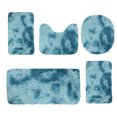 thumbnail image 2 of Dvkptbk Mixed Colors Bath Mats 5 Set Bathroom Rugs For 5 Pcs Toilet Mats Universal Soft Comfortable Water Absorption Non-Slip Thick Machine Washable Easy Dry Dark Color, 2 of 8