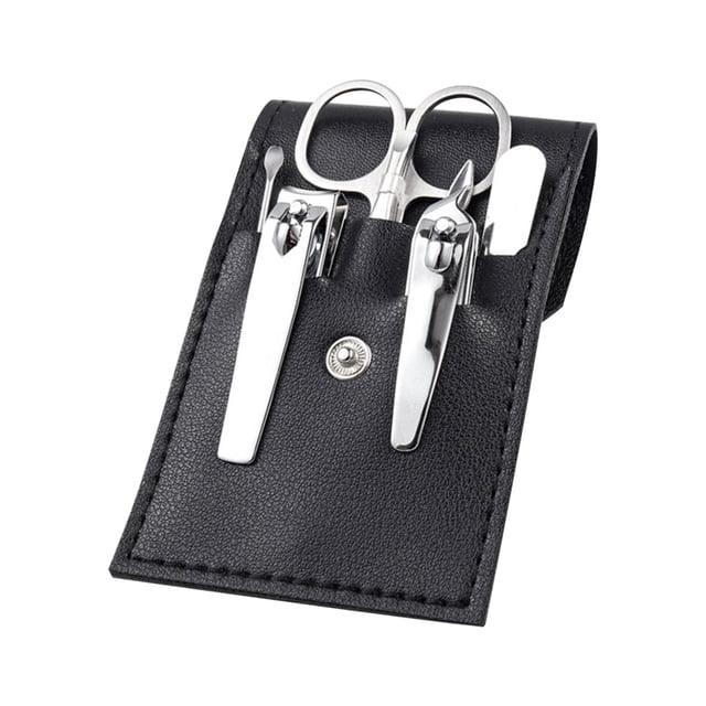 Meitianfacai 7PCS Finger Nail Clippers Set, Portable Nail Cutter Set Makeup Beauty Tool Nail Clipper Set Folding Bag Stainless Steel Tool Finger Nail Clipper Kit Home Essential