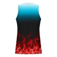thumbnail image 4 of Penkiiy Débardeur Homme 3D Flamme Graphique Respirant Sans Manches Imprimé Flamme Chemise de Plage TG Rouge, 4 of 4