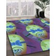 thumbnail image 3 of Ahgly Tapis d'Intérieur Lavable en Machine Carré Transitionnel Rebecca Violet, 3 Pieds Carré, 3 of 7