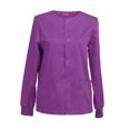 thumbnail image 1 of Womens Scrub Jacket Workwear Snap Front Warm-up Scrubs Jacket, 1 of 4