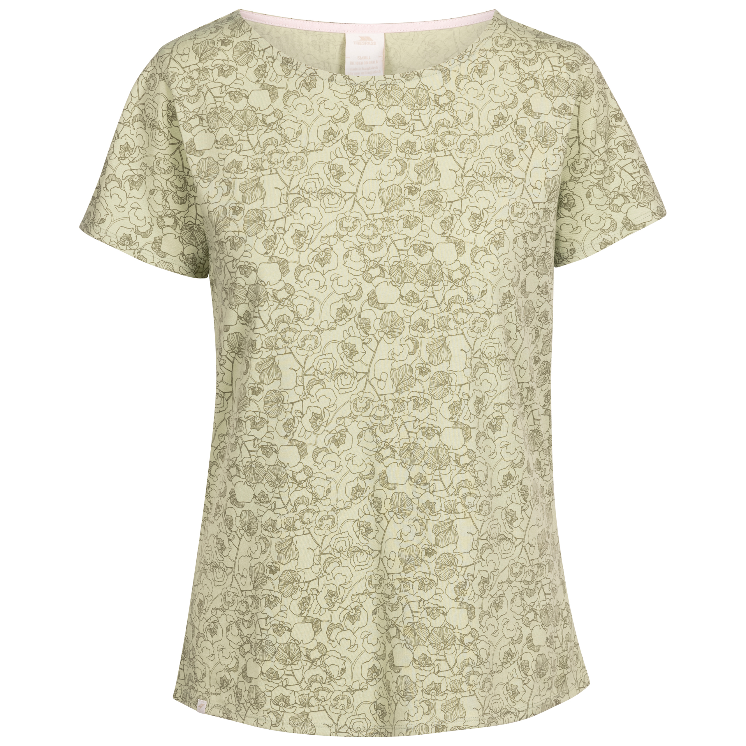Trespass Womens Outdoor Top Simona Light Sage Print in Size - 6