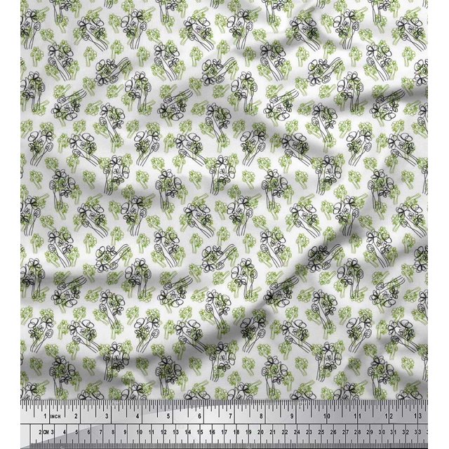Soimoi Tissu Georgette Viscose Floral Chemise Imprimée 1 Yard 42 Pouces de Large