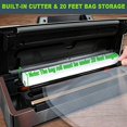 thumbnail image 3 of Potane Precision Vacuum Sealer Machine,Pro Food Sealer with Built-in Cutter and Bag Storage(Up to 20 Feet Length), Both Auto&Manual Options,2 Food Modes,Includes 2 Bag Rolls 11?x16? and 8?x1, 3 of 3