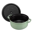 thumbnail image 3 of STAUB La Cocotte 6.75 L Cast Iron Round Cocotte, Sage, 3 of 7