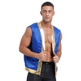 thumbnail image 3 of vastwit Mens Halloween Toad Vest Costumes Open Front Shiny Trim Waistcoat Cartoon Captain Cosplay Outfits Royal Blue S, 3 of 6