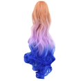 thumbnail image 2 of Perruque Femme Tricolore Synthétique Longue Ondulée Bouclée Queue de Cheval Extension de Cheveux, Perruque pour Femmes, 2 of 7