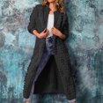 thumbnail image 1 of Cardigan Léger pour Femmes Femmes Mode Décontracté Chaud Col Rond Manteau Uni Long Vêtement d'Extérieur Chandail Cardigan en Tricot en Liquidation, 1 of 4